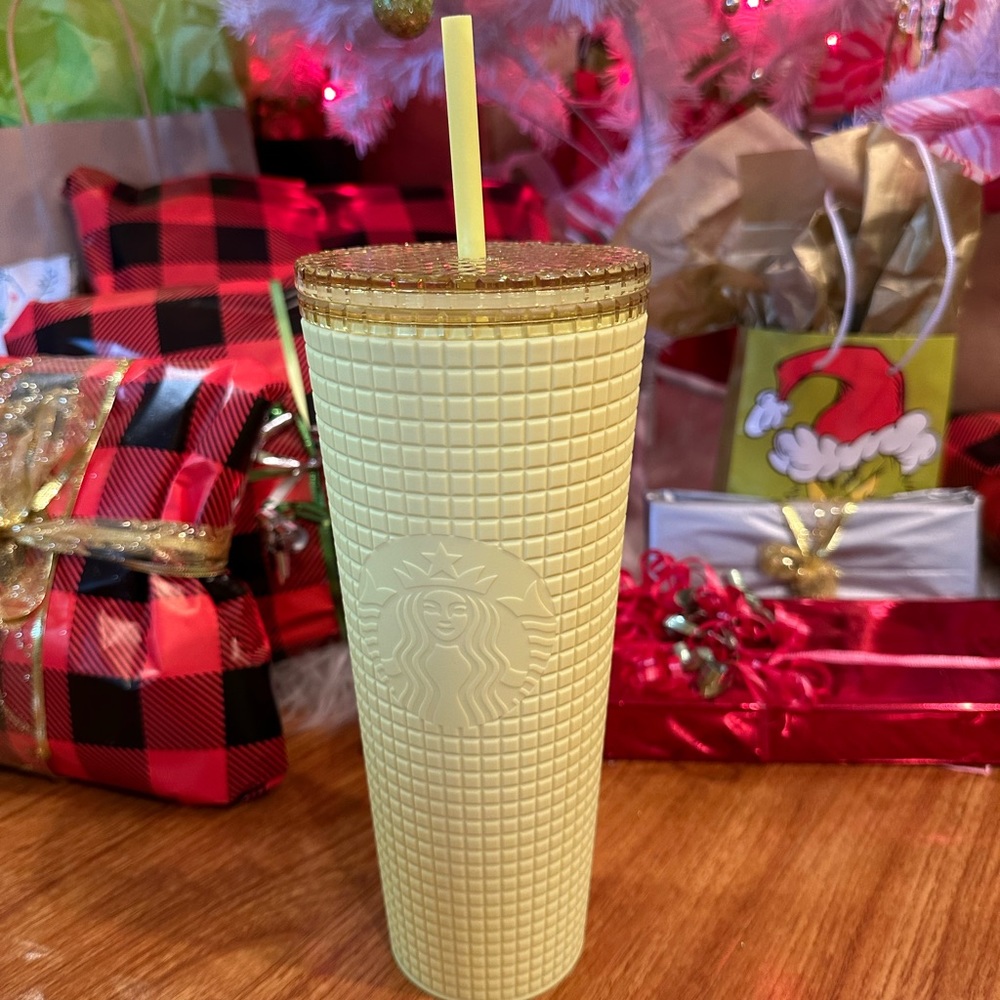 Yellow Starbucks tumbler